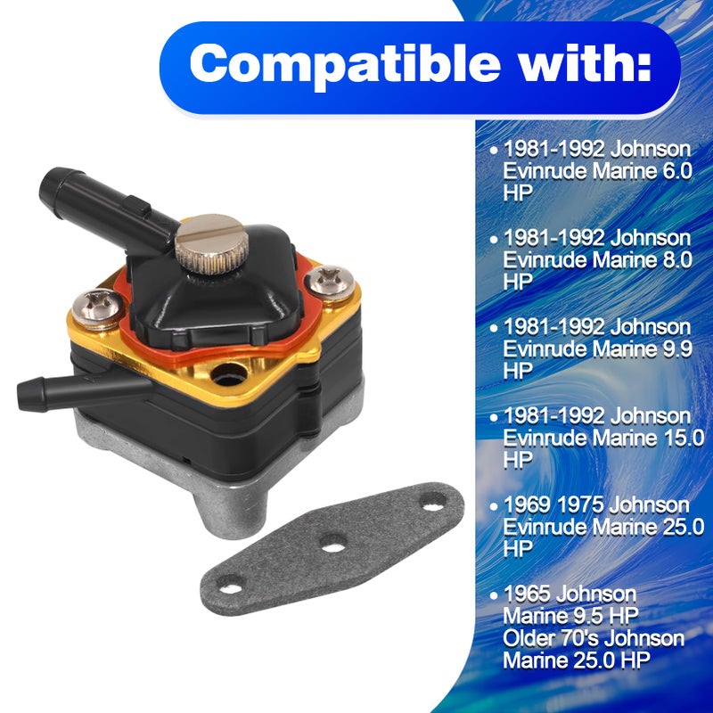 CULMKARI Fuel Pump for Johnson Evinrude 6-15hp Motor 397839 391638 395091 397274 0388685 0388833 - Image 2